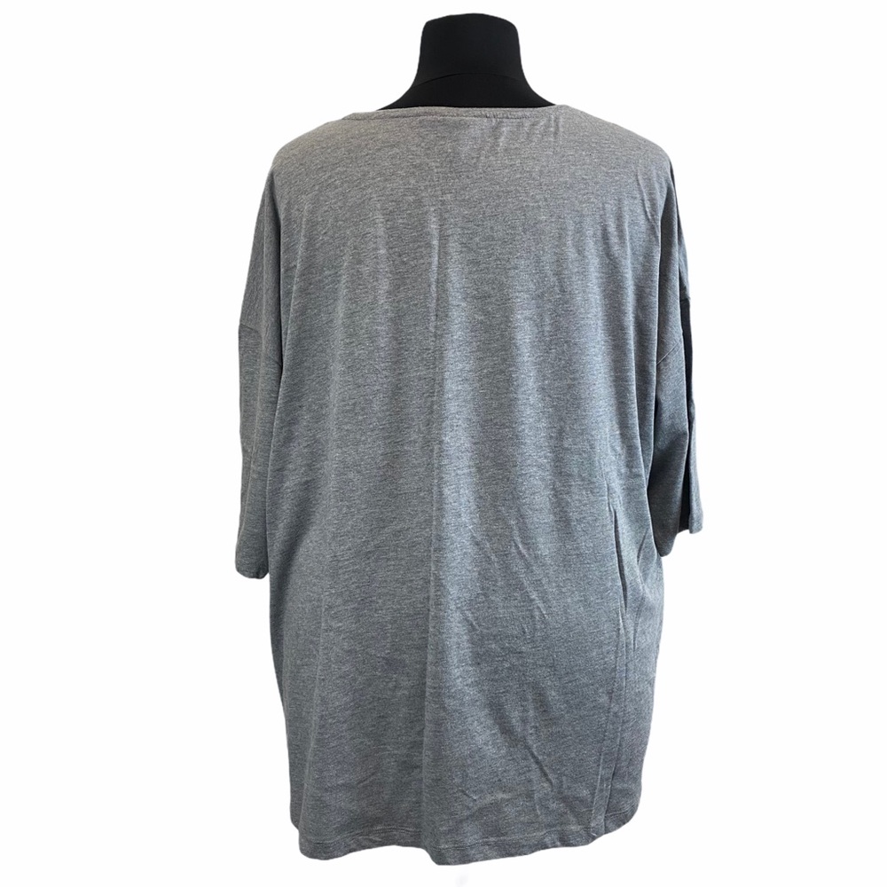 Womans 3X Cj Banks Gray Knot Top Blouse - Picture 4 of 7